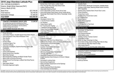 2018 Jeep Cherokee Latitude Plus 4x4
