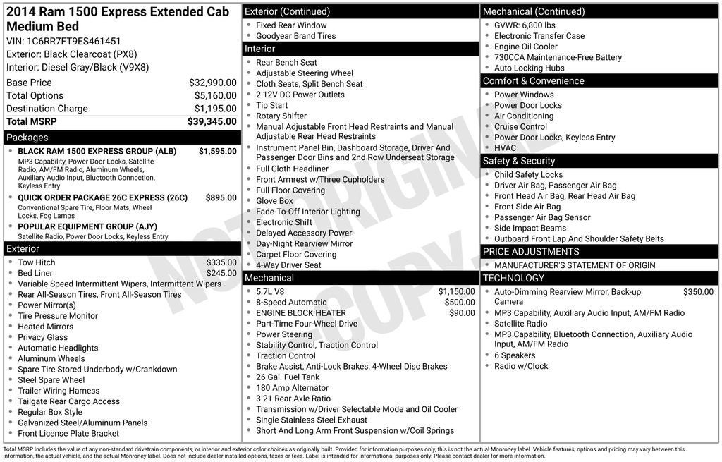 2014 RAM 1500 Express