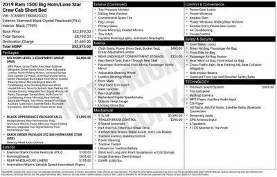 2019 RAM 1500 Big Horn/Lone Star Crew Cab 4x4 5'7" Box