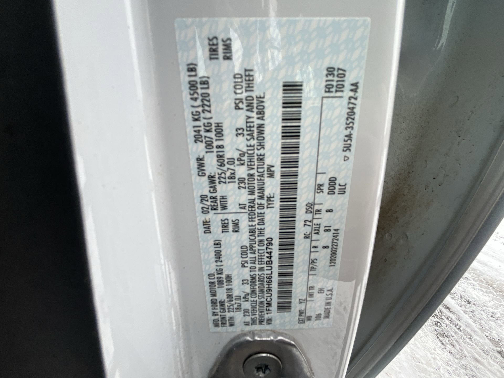 2020 Ford Escape SEL