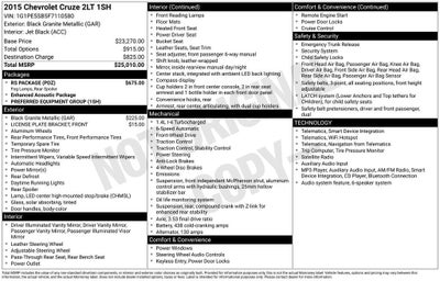 2015 Chevrolet Cruze LT