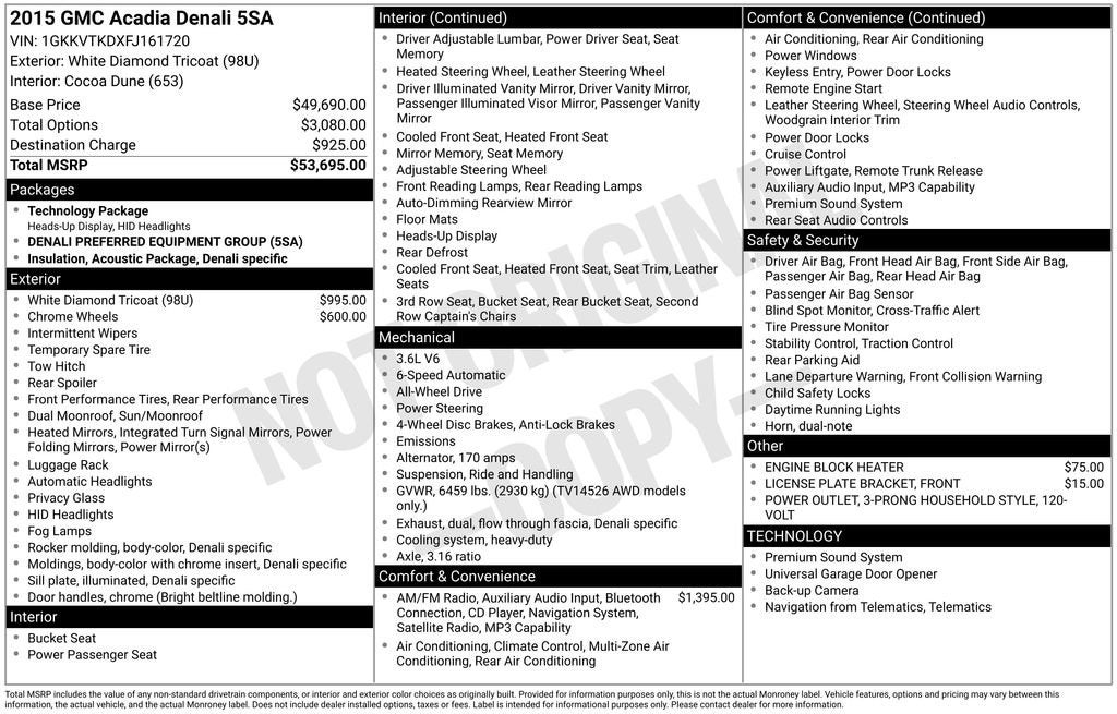 2015 GMC Acadia Denali