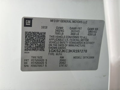 2019 GMC Yukon XL SLT Standard Edition