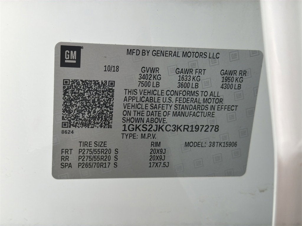 2019 GMC Yukon XL SLT Standard Edition