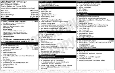 2026 Chevrolet Traverse Z71