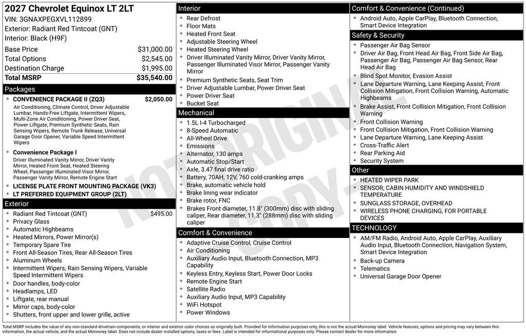 2027 Chevrolet Equinox AWD LT