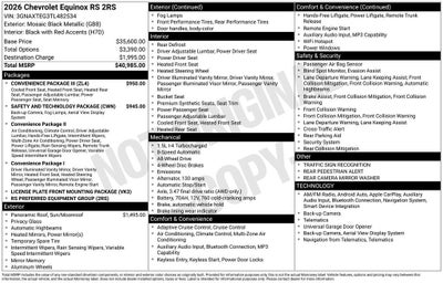 2026 Chevrolet Equinox RS