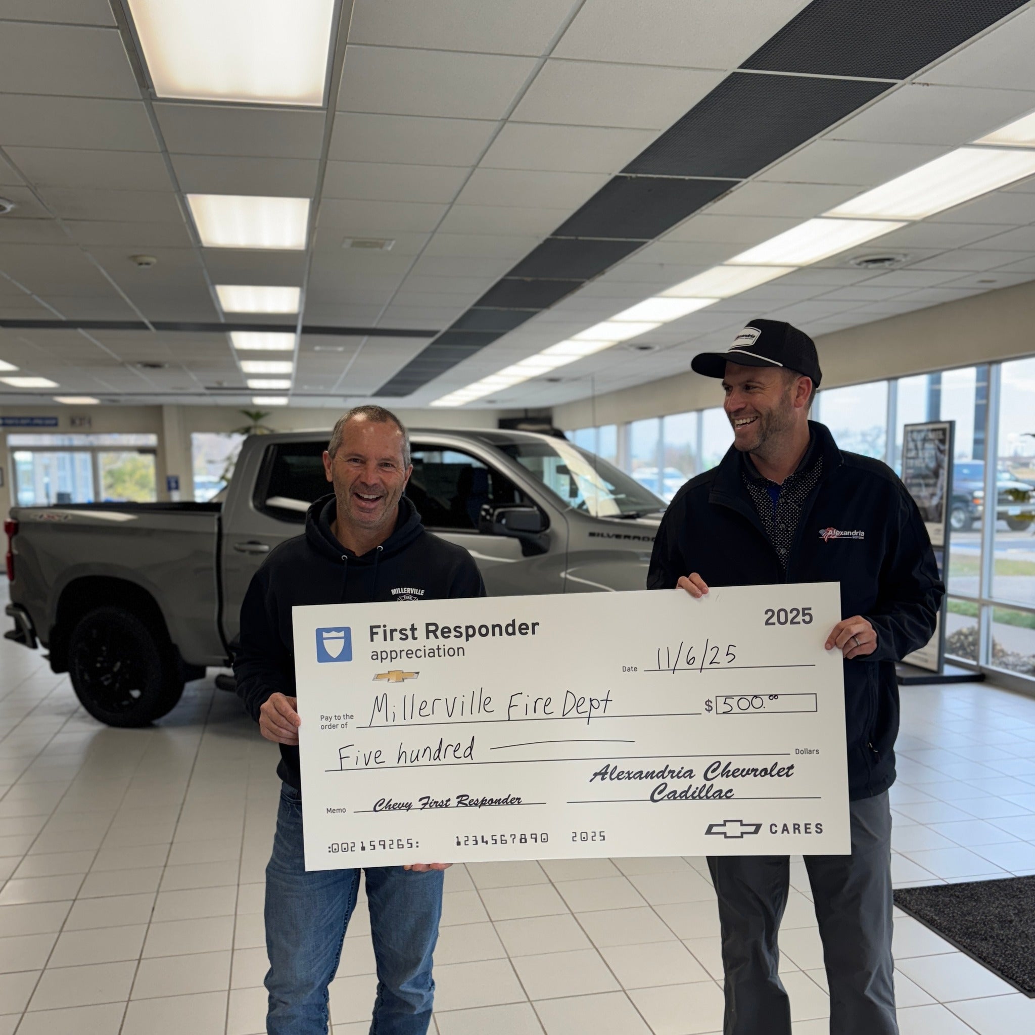 Alexandria Motors supporting the Millerville Minnesota Fire Department